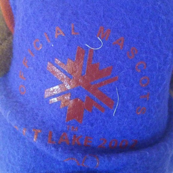 Salt Lake 2002 "Coal" Olympic Mascot plush bear - Picture 3 of 4
